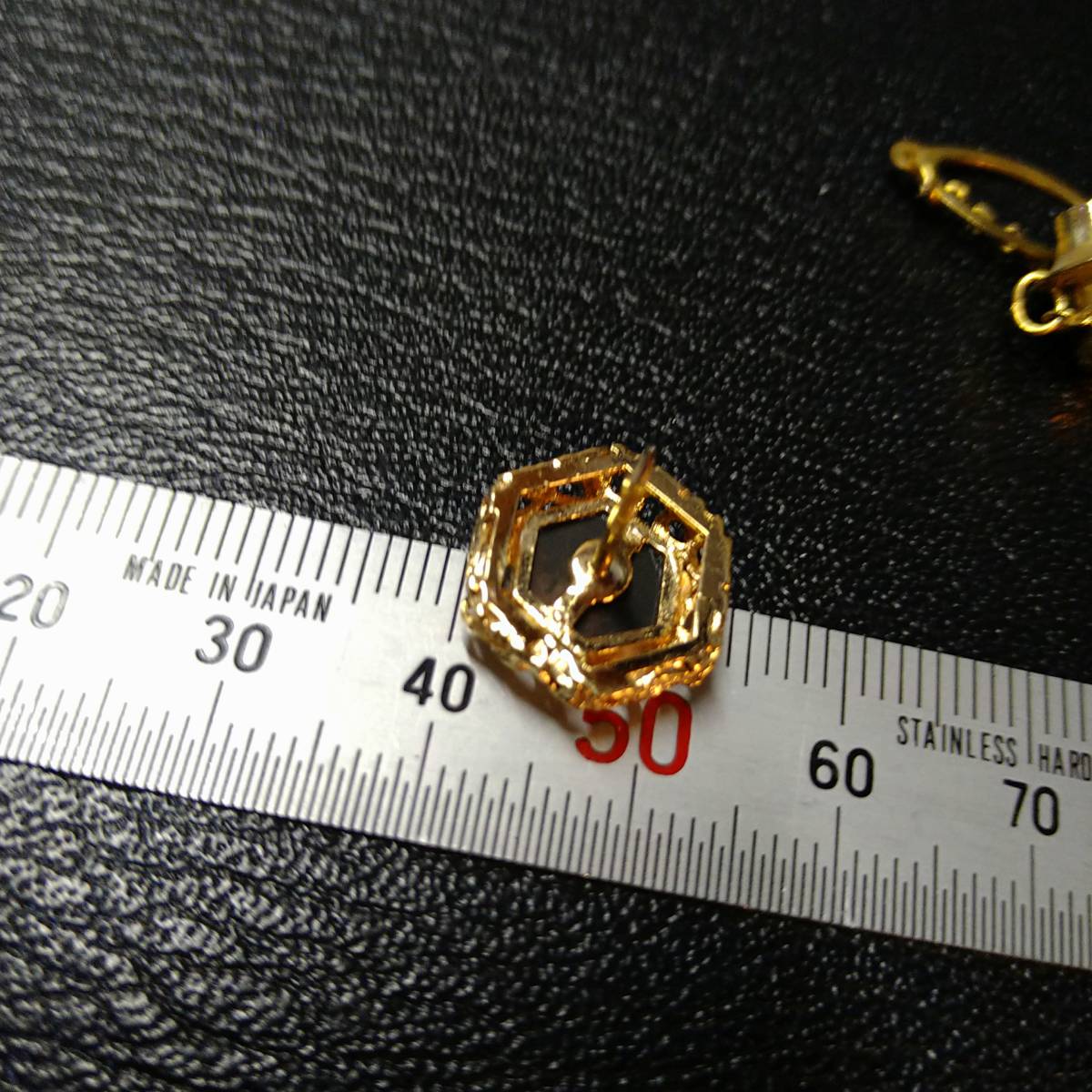 K18 オニキス タイピン 新品未使用品 オニキス ネクタイピン BVLGARI