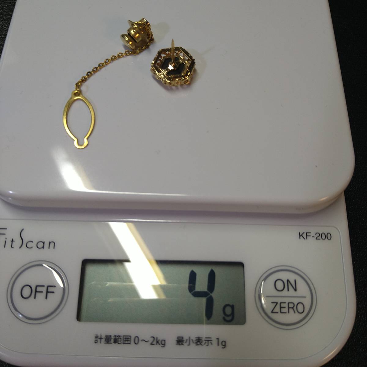 K18 オニキス タイピン 新品未使用品 オニキス ネクタイピン BVLGARI