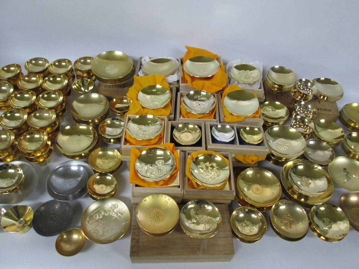 金杯 24KGP 金盃 金メッキ 酒器 寿 縁起物 盃 総重量約3.2㎏ 祝品