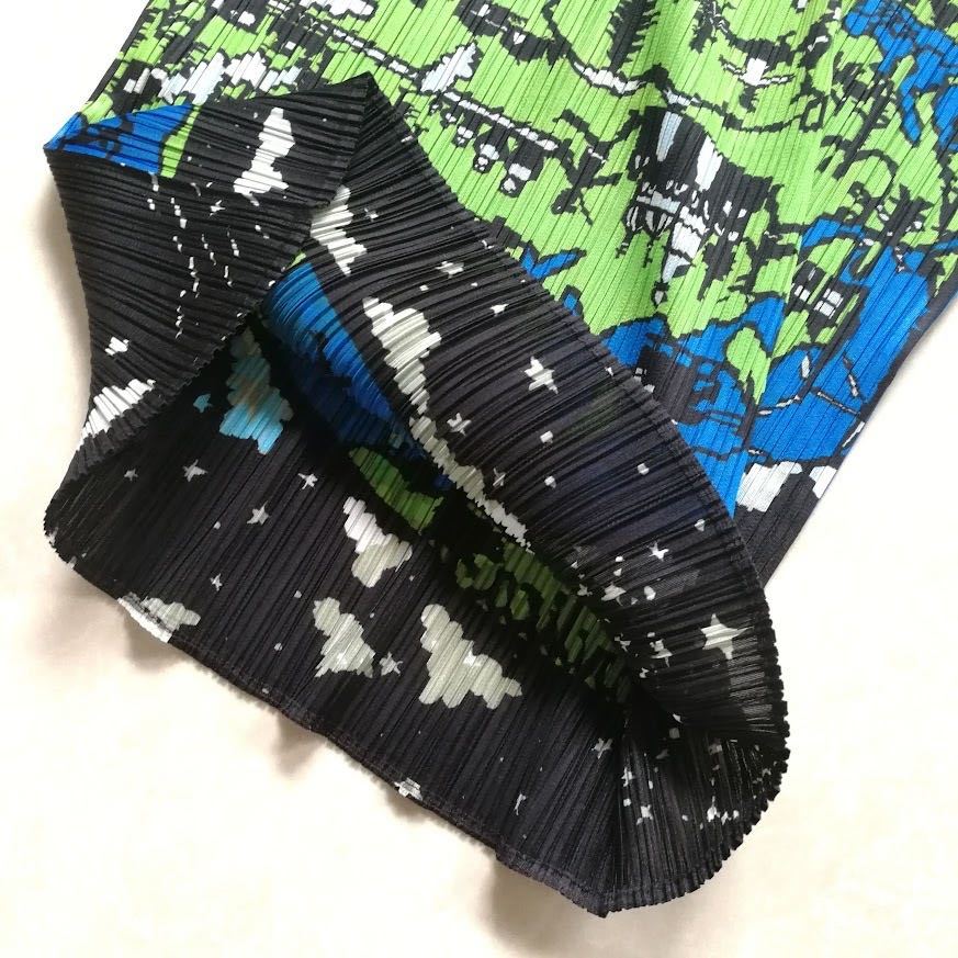 イッセイミヤケ プリーツプリーズ PLEATS PLEASE World Map Shirt Top