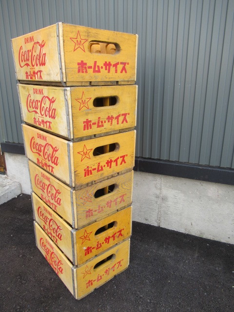 昭和レトロ コカコーラ 木箱 瓶付 ホームサイズ コカ・コーラ 昭和レトロ - 木箱 当時物 Coca-Cola 空き瓶 Yahoo
