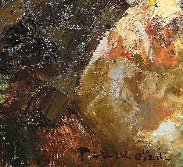 GLC】鶴岡義雄 「ヴェニス」 油彩8号 芸術院会員 二科会名誉理事