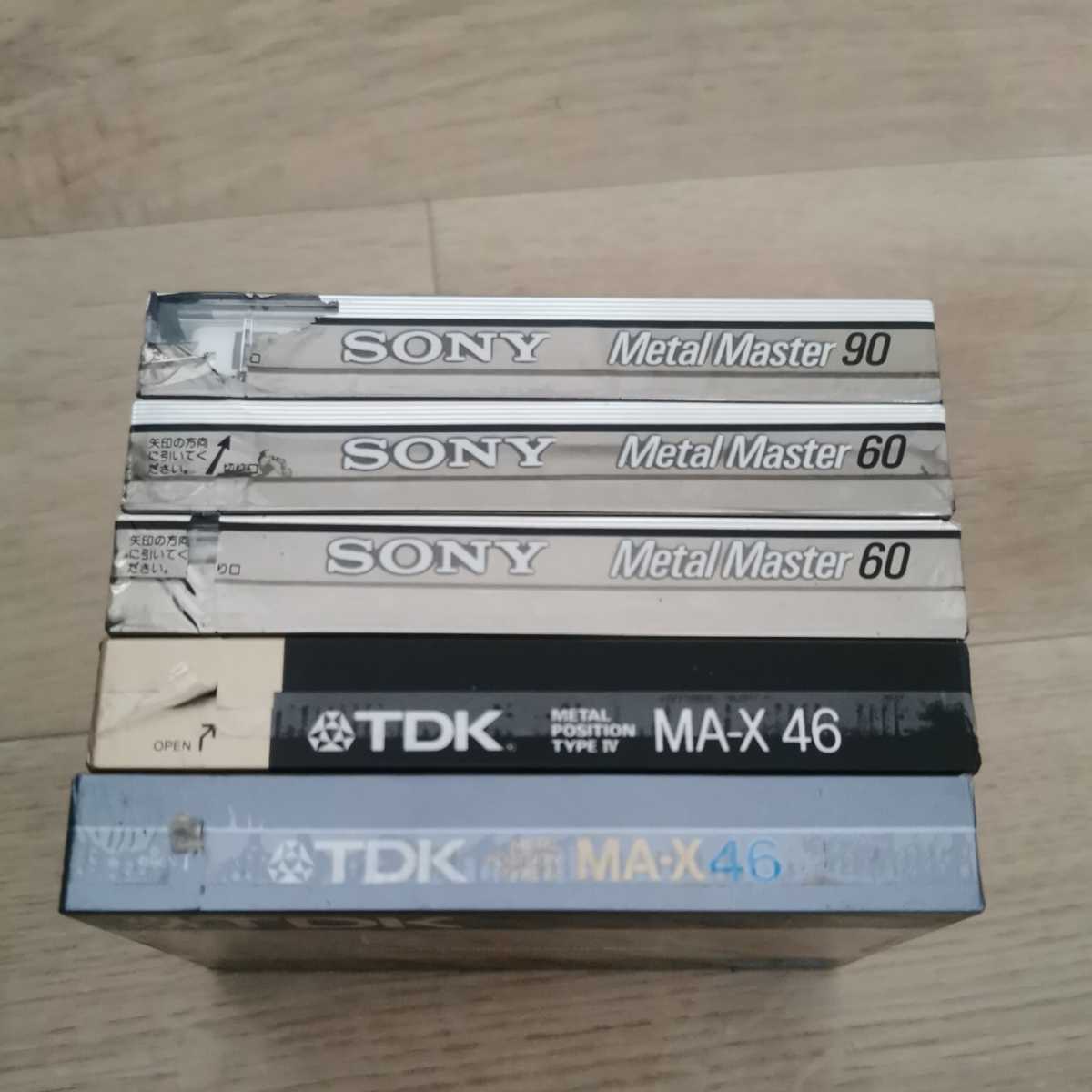 大阪発 カセットテープ 5本セット SONY ソニー Metal Master 60分 90分 