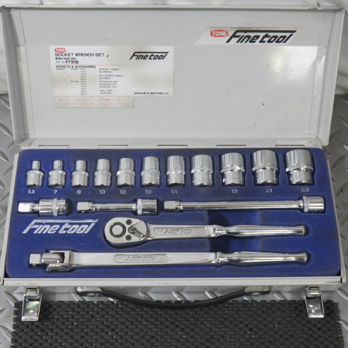 中古】TONE/トネ Fine tool(ファインツール) 3/8(9.5mm)ソケットレンチ 