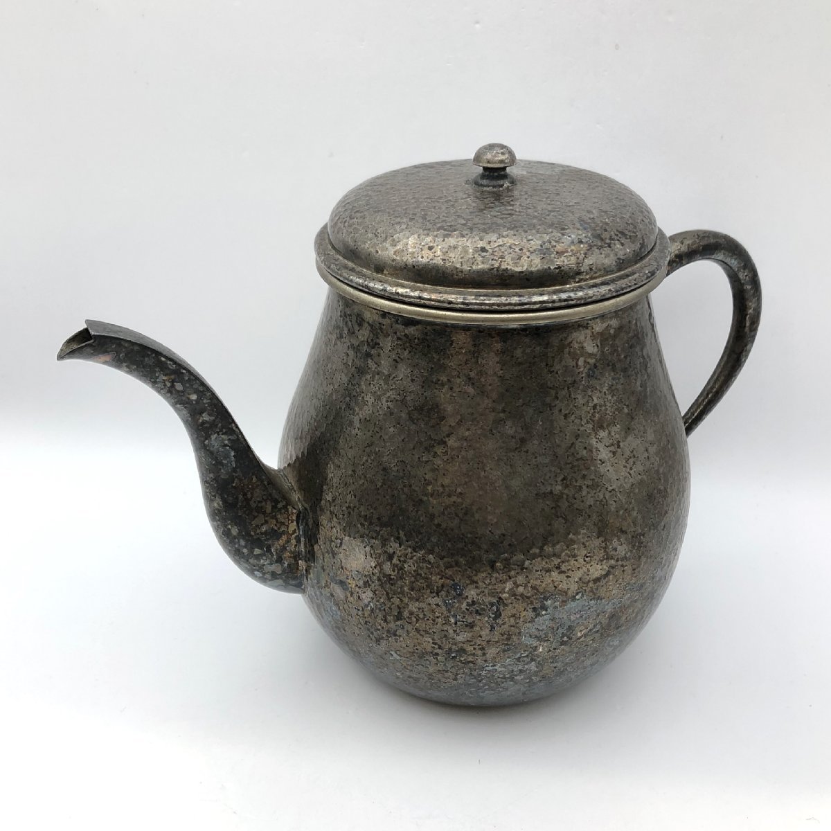 銀瓶、秀峯堂造 T1401☆ 秀峯堂造 急須 燻銀 中国煎茶