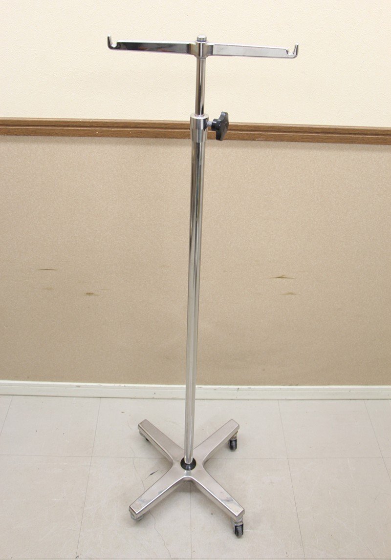 キャスター付き点滴用器具 点滴スタンド 4脚 平板吊り ① 看護、介護