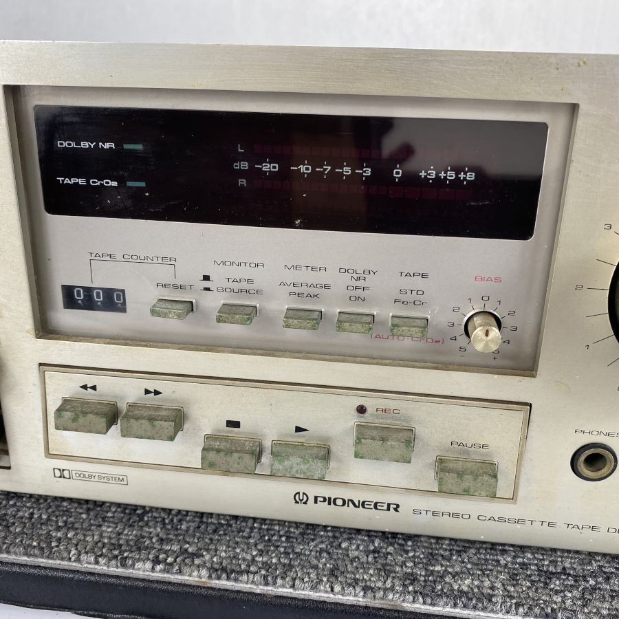 PIONEER CT-710 カセットデッキ 電源が入ることを確認◇ジャンク品