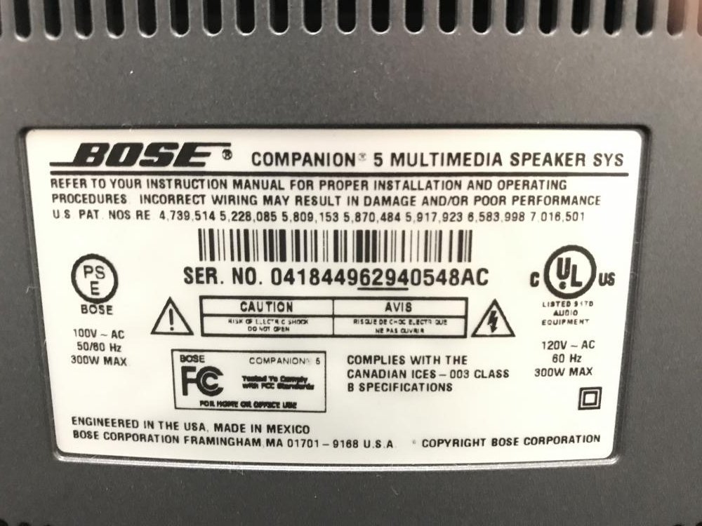 0 BOSE Bose Graphine マルチ ジャンク｜Yahoo AVD117【ジャンク品