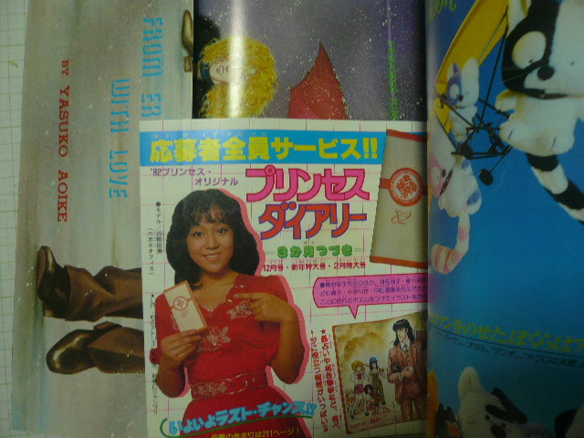 1982年2月号「プリンセス」細川知栄子（王家の紋章）/青地保子/橋本
