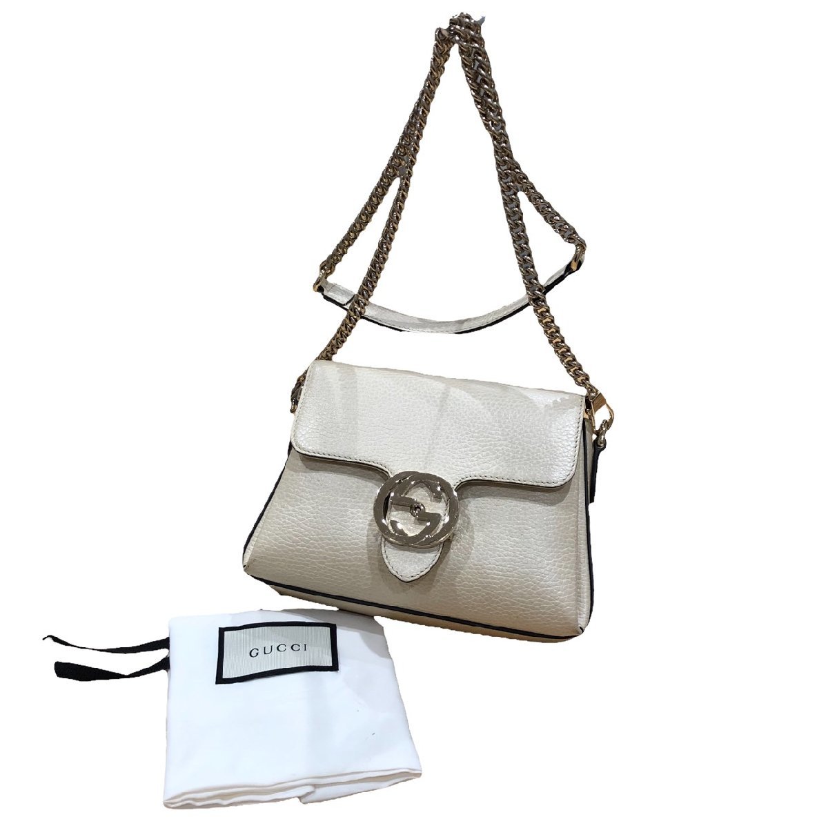 GUCCI グッチ チェーンショルダーバッグ インターロッキングG 607720 