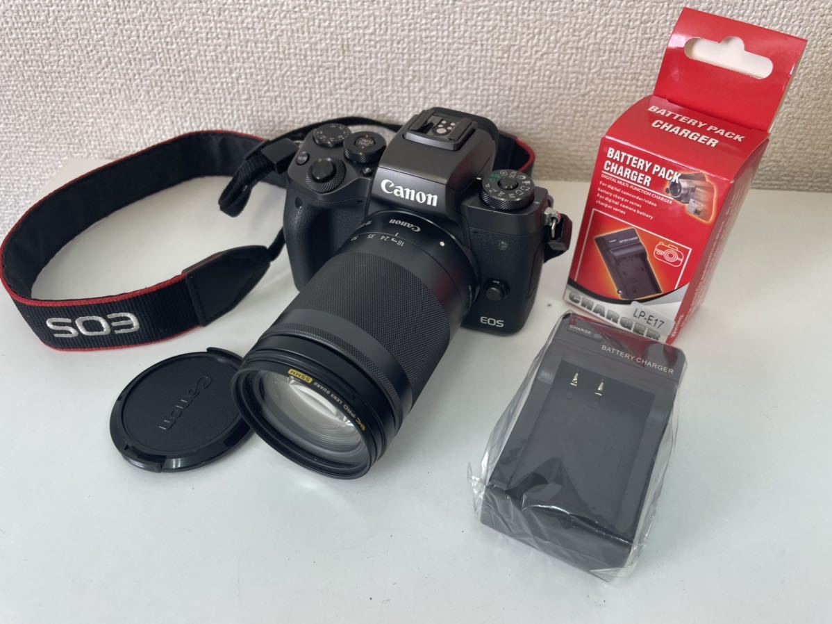 管9166h Canon EOS M5 キャノン ブラック ミラーレス一眼 LENS EF-M 18