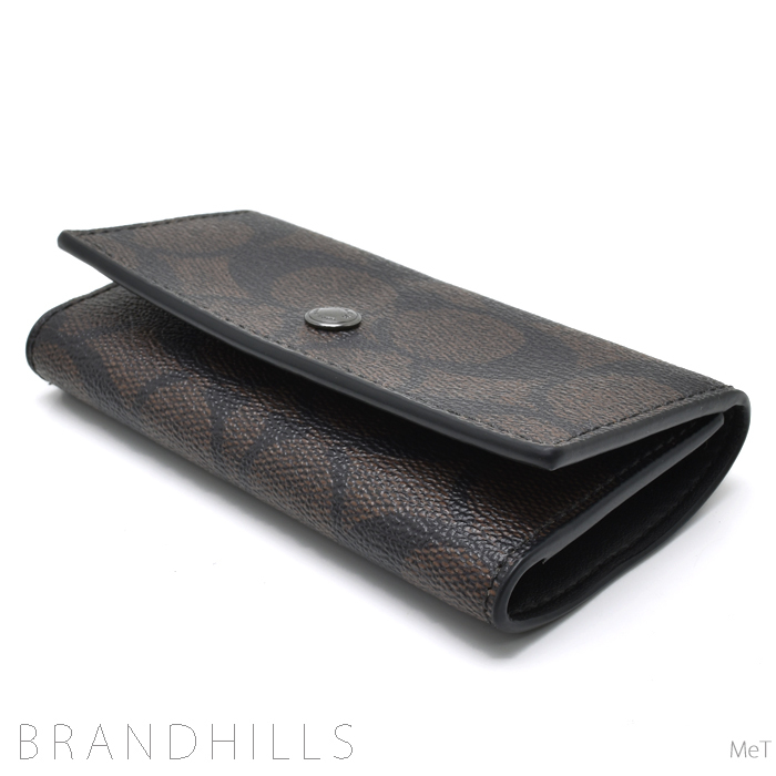 コーチ キーケース 5連 メンズ レディース シグネチャー PVC ダーク  