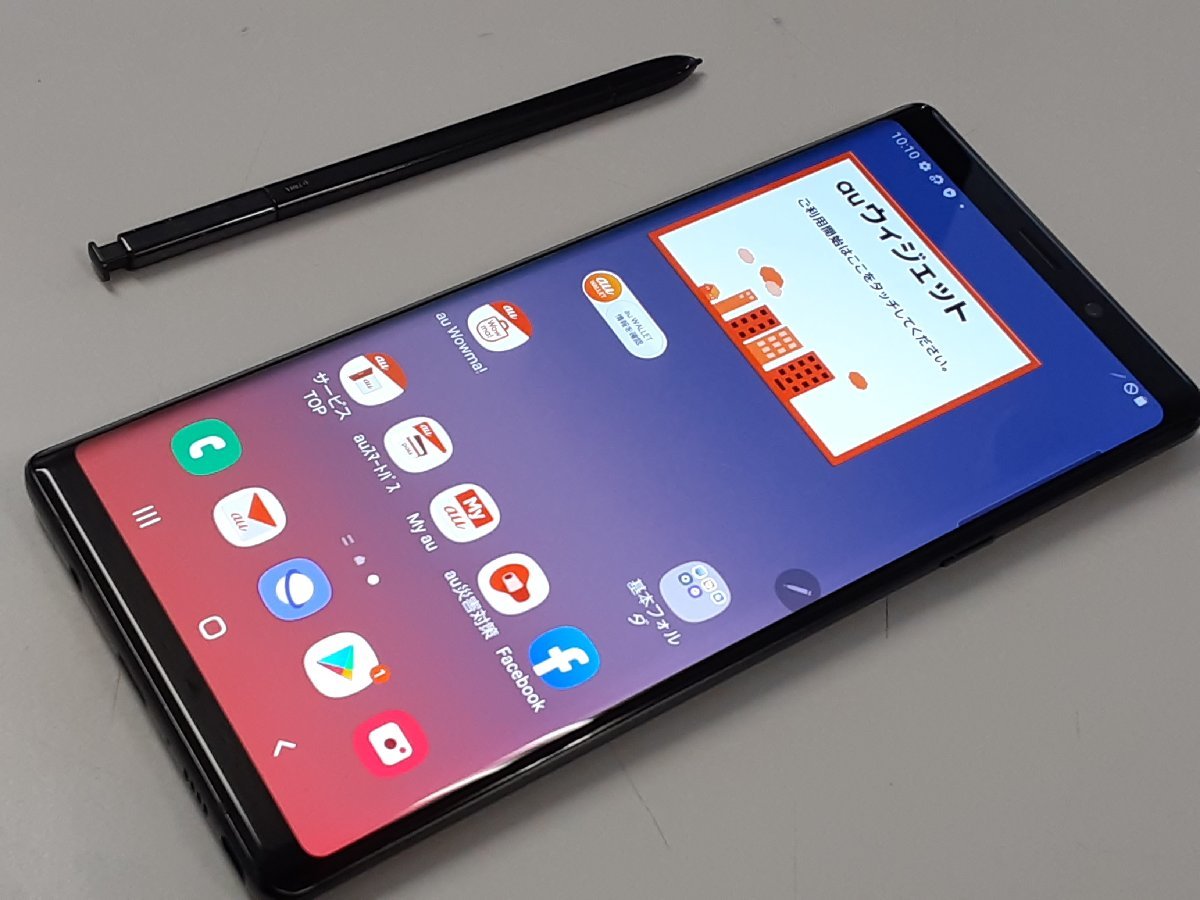au SAMSUNG GALAXY Note9 SCV40 ミッドナイトブラック SIMロック解除済