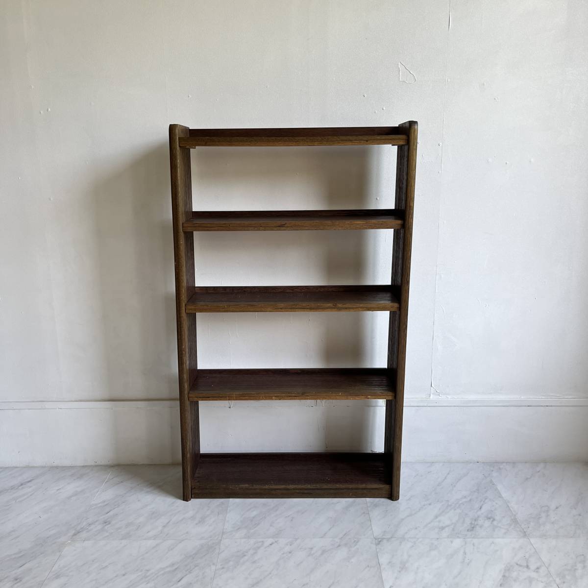 レトロ 昔懐かしい木味の本棚 72×20×122cm 書棚 棚 シェルフ 和家具 