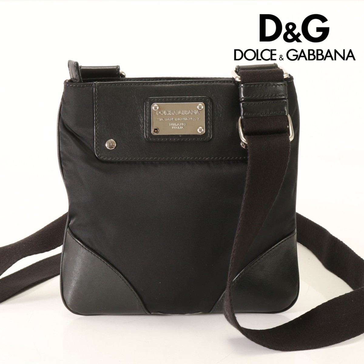 DOLCE&GABBANA 膝丈ワンピース ストライプ ブルー 36 フレア