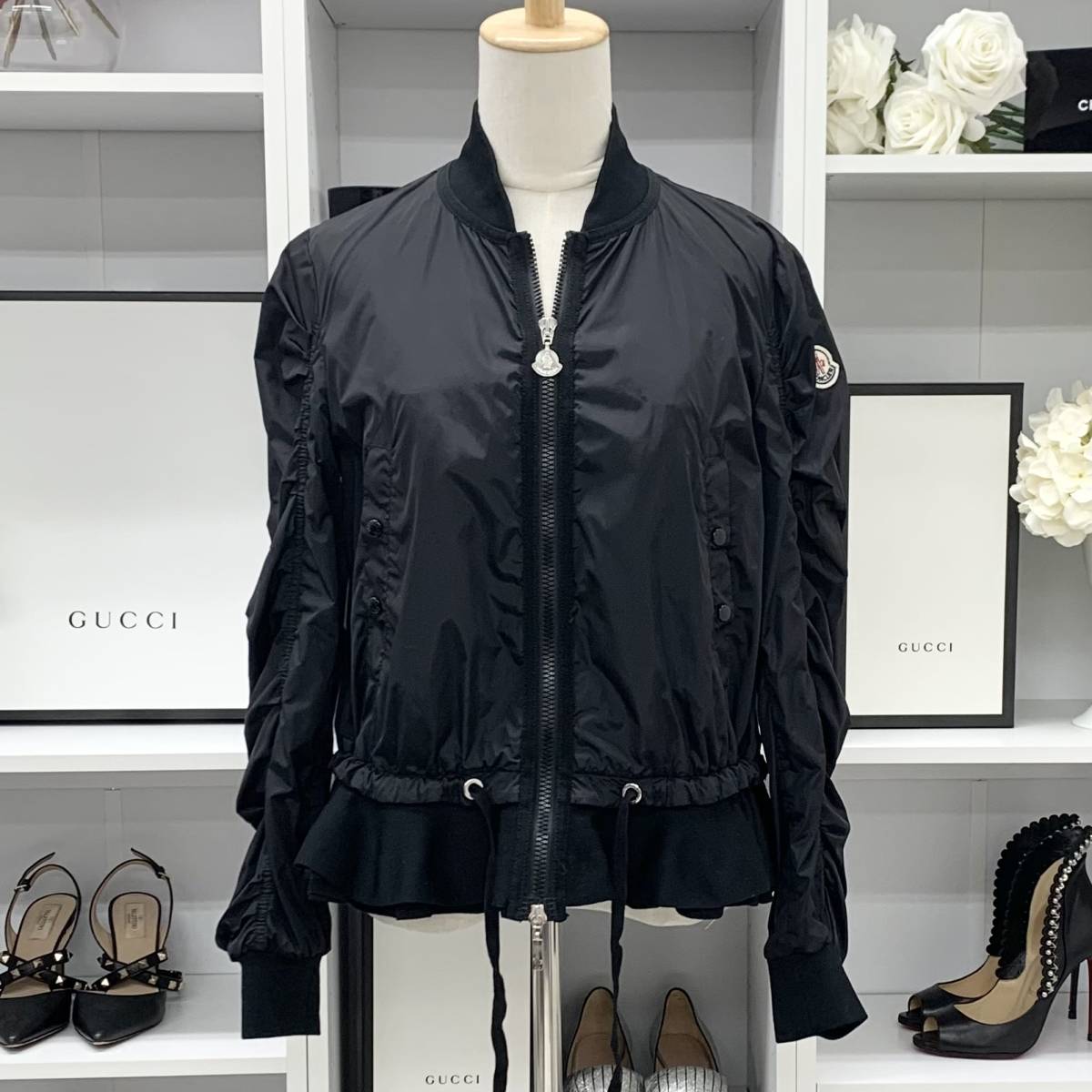 フリル ナイロン モンクレール MONCLER コート レディース ブルゾン 