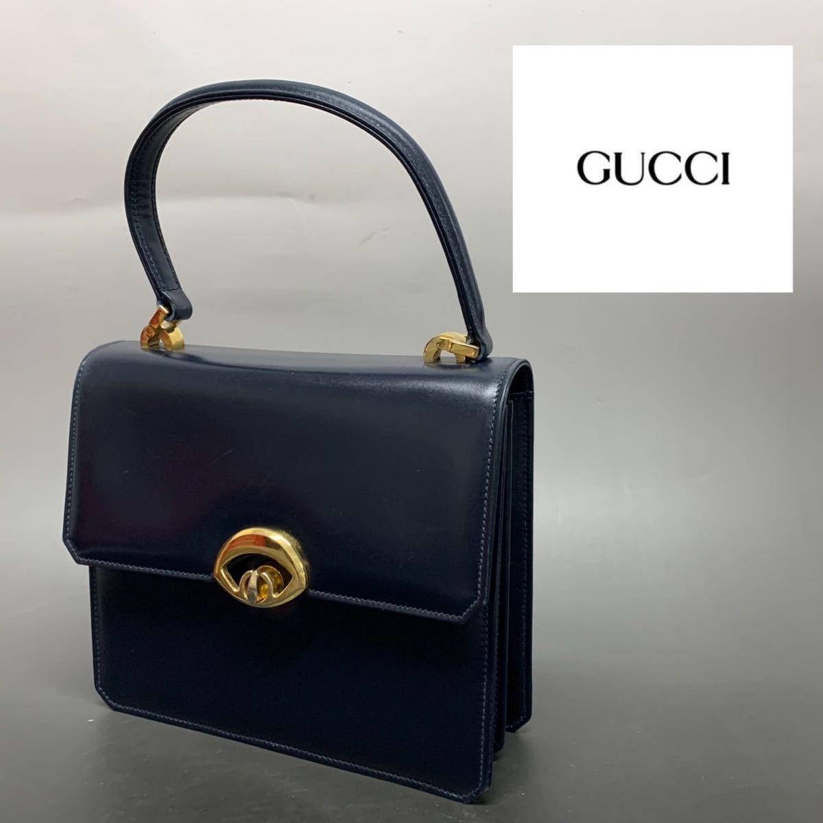 オールドグッチ GUCCI グッチ ネイビーの通販 ヴィンテージ シェリー 