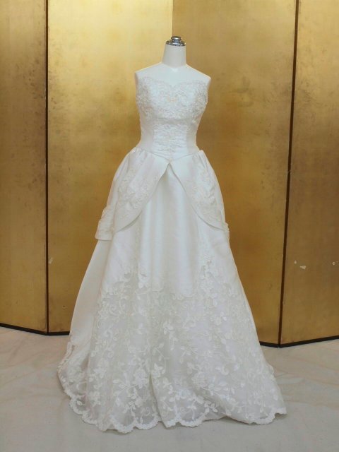 貸衣装処分品 0389 値下げ！ウエディングドレス 白 7号～11号【中古】