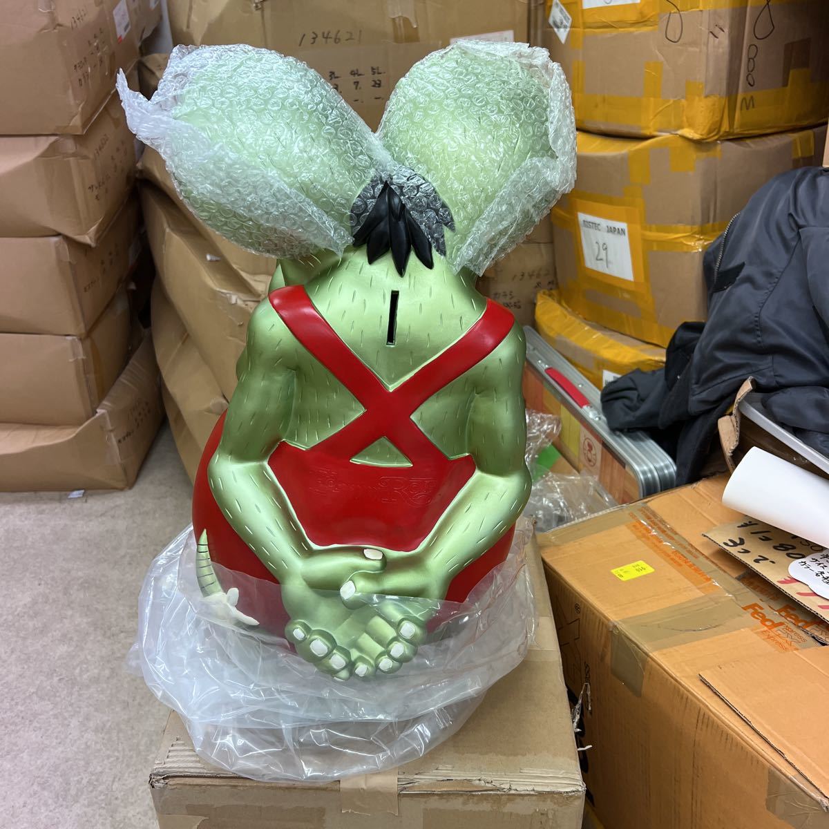未開封　ラットフィンクビック貯金箱　メタリックグリーン　60センチ_3