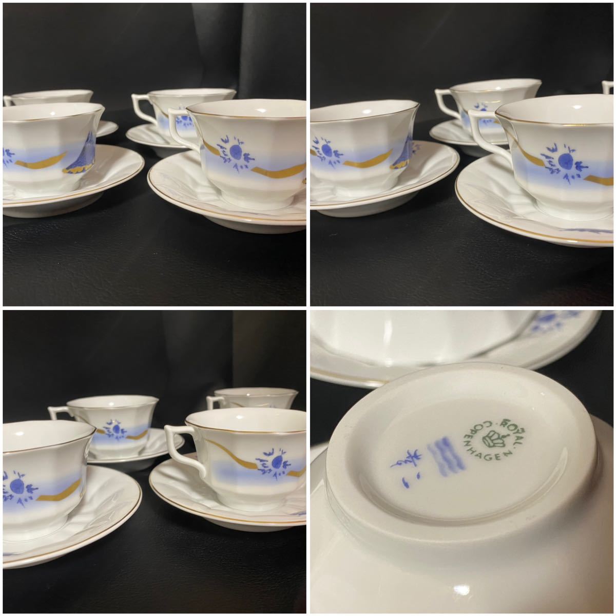 ロイヤルコペンハーゲン 絹谷幸二 絵付 カップ&ソーサー 5客セット 箱 