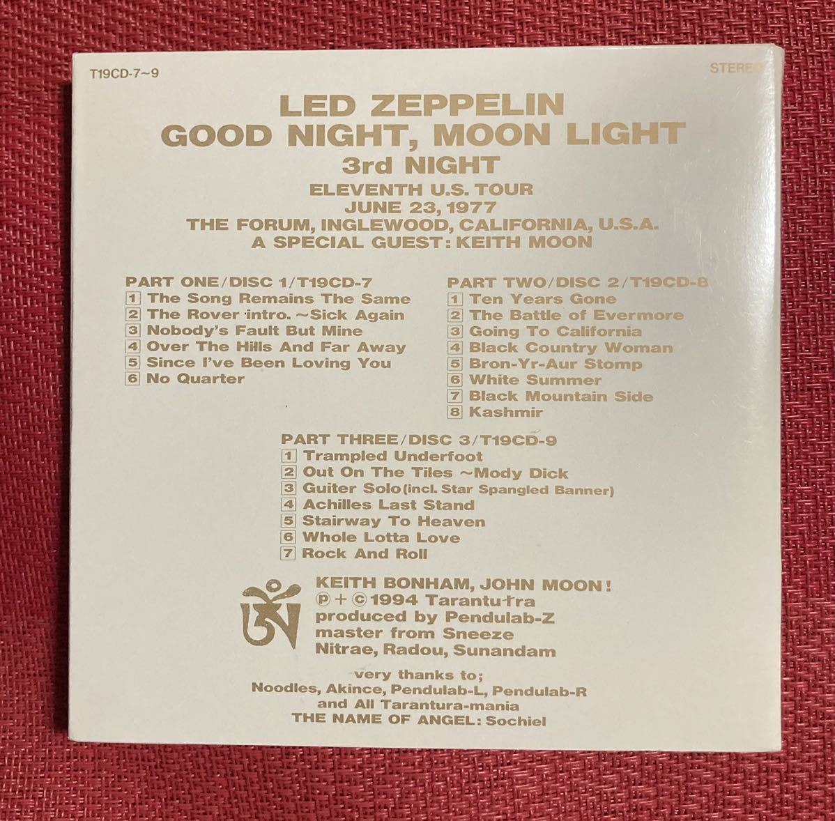 ZED ZEPPELIN GOOD NIGHT, GOOD LIGHT