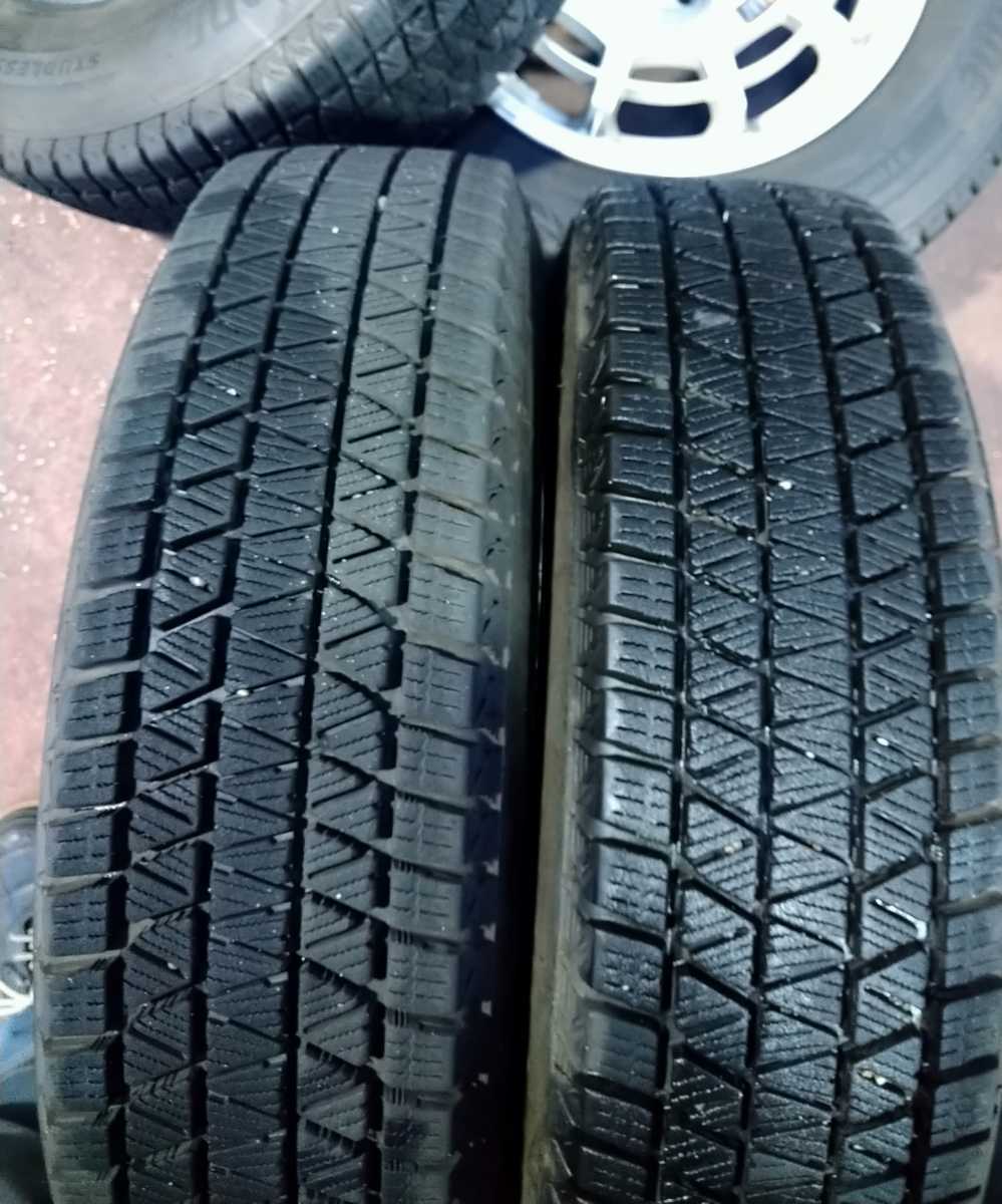 パジェロミニ 175&frasl;80R15 中古 114.3&frasl;5H ET42■ (スタッドレス) 中古　三菱パジェロミニ　スタッドレスホイールセット　175/80R15 ブリヂストン　DM-V3 19年製　純正アルミホイール　ラリーアート　　　