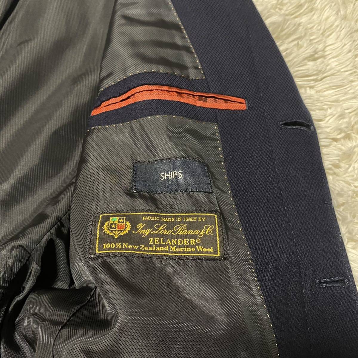 未使用級 シップス×ロロピアーナ チェスターコート テーラードジャケット【極上の存在感】SHIPS Loro Piana ネイビー M相当 チェスターコート Loro ロロピアーナ これぞ贅の極み◎極上カシミヤ100%「Loro カシミヤ100％ 長袖