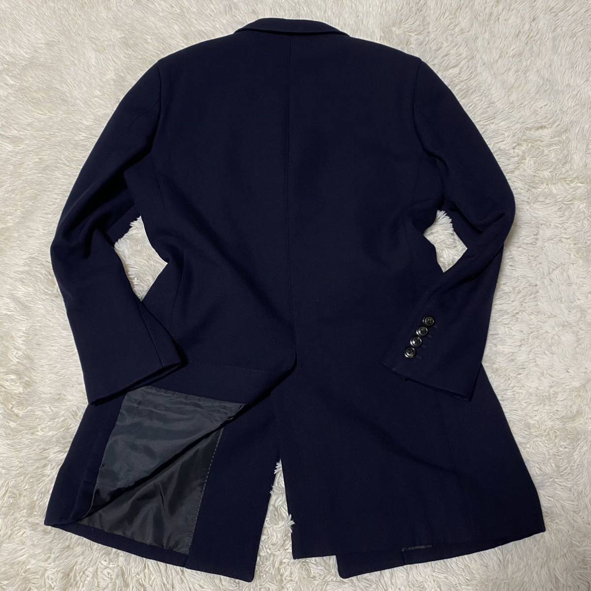 未使用級 シップス×ロロピアーナ チェスターコート テーラードジャケット【極上の存在感】SHIPS Loro Piana ネイビー M相当 チェスターコート Loro ロロピアーナ これぞ贅の極み◎極上カシミヤ100%「Loro カシミヤ100％ 長袖