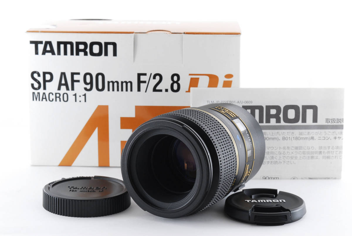90mm SP TAMRON アダプタ付 #354331 #8897 ★箱付き美品★TAMRON SP 90mm F2.8 Di MACRO 272E ソニー Aマウント #3139