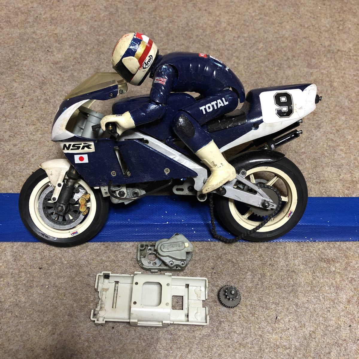 京商ハングオンレーサーNSR500当時物欠品多数完全ジャンク品 京商
