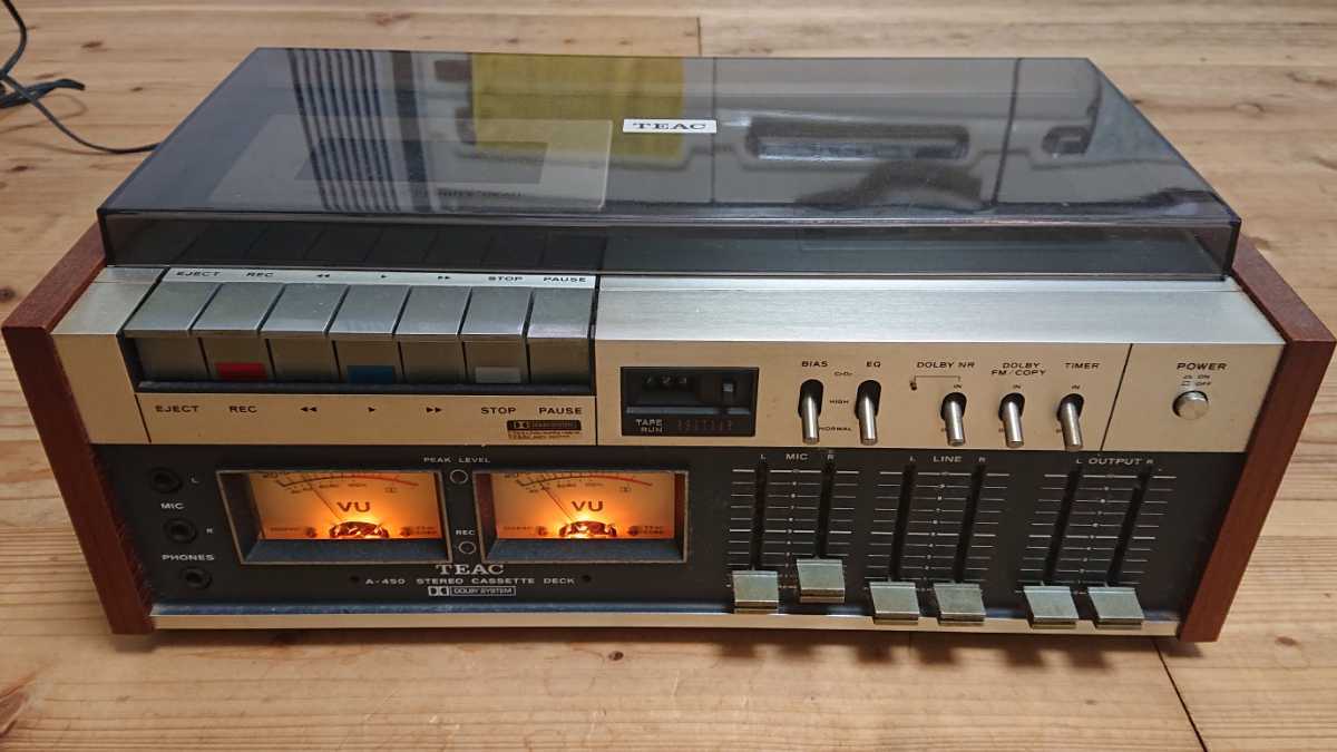 名機！【TEAC/テアック】A-450 カセットデッキ オーディオ※通電のみ確認 Yahoo!オークション - TEAC ティアック A-450 カセットデッキ 通電確認