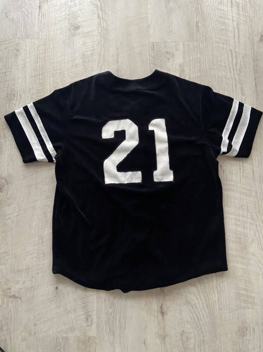 Supreme ベースボールシャツ 2021 ベロア Baseball Velour Jersey velour baseball のシャツ&frasl;ブラウスを使った「ベロア」の人気ファッション