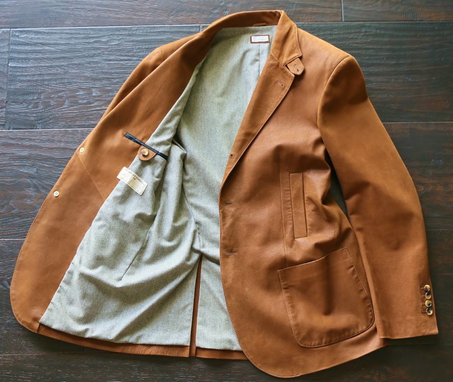 格安新品 ブルネロクチネリ BRUNELLO CUCINELLI 高級レザージャケット 
