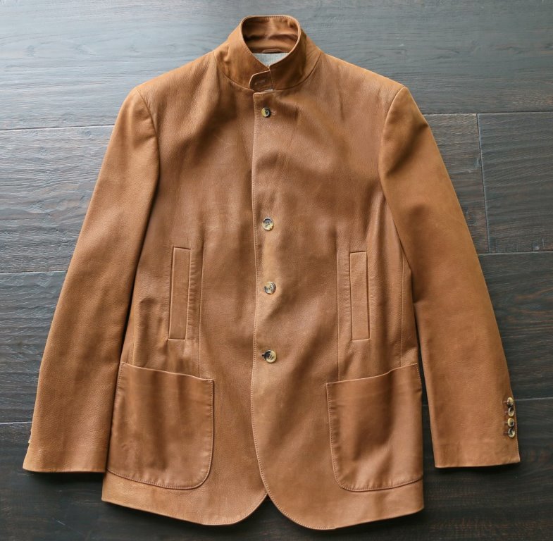 格安新品 ブルネロクチネリ BRUNELLO CUCINELLI 高級レザージャケット 