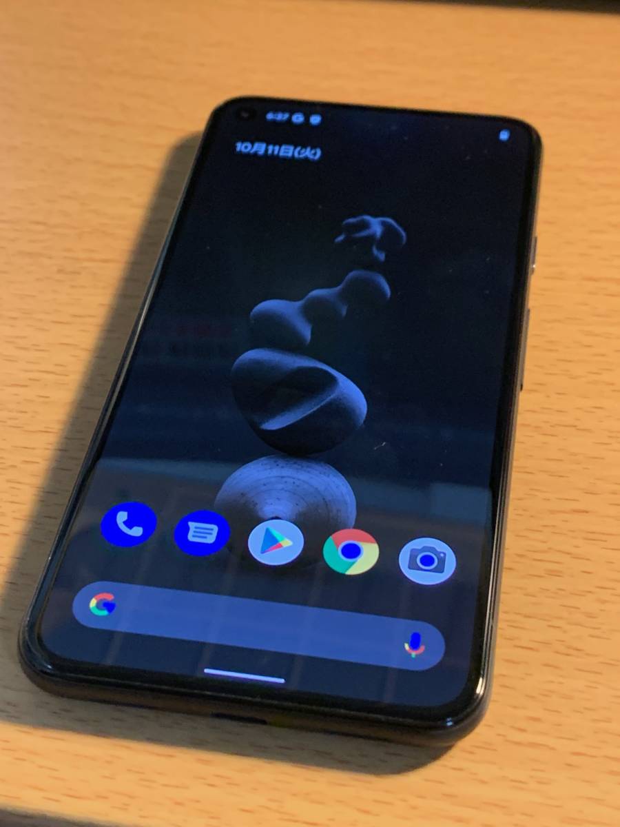 中古美品 Google Pixel 5 Just Black 8GB 128GB G5NZ6 SIMフリー