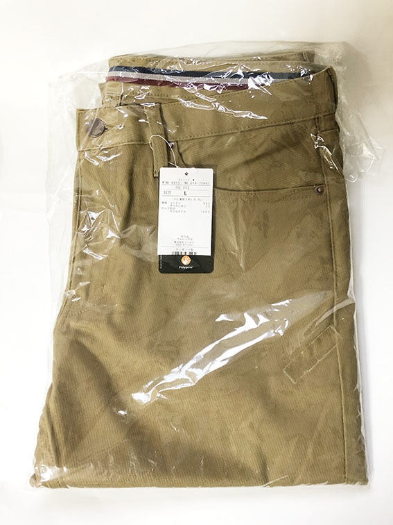 新品 タケオキクチ ストレッチ スリム パンツ L ベージュ 【No.8913】 THE SHOP TK メンズ オールシーズン 抗菌防臭