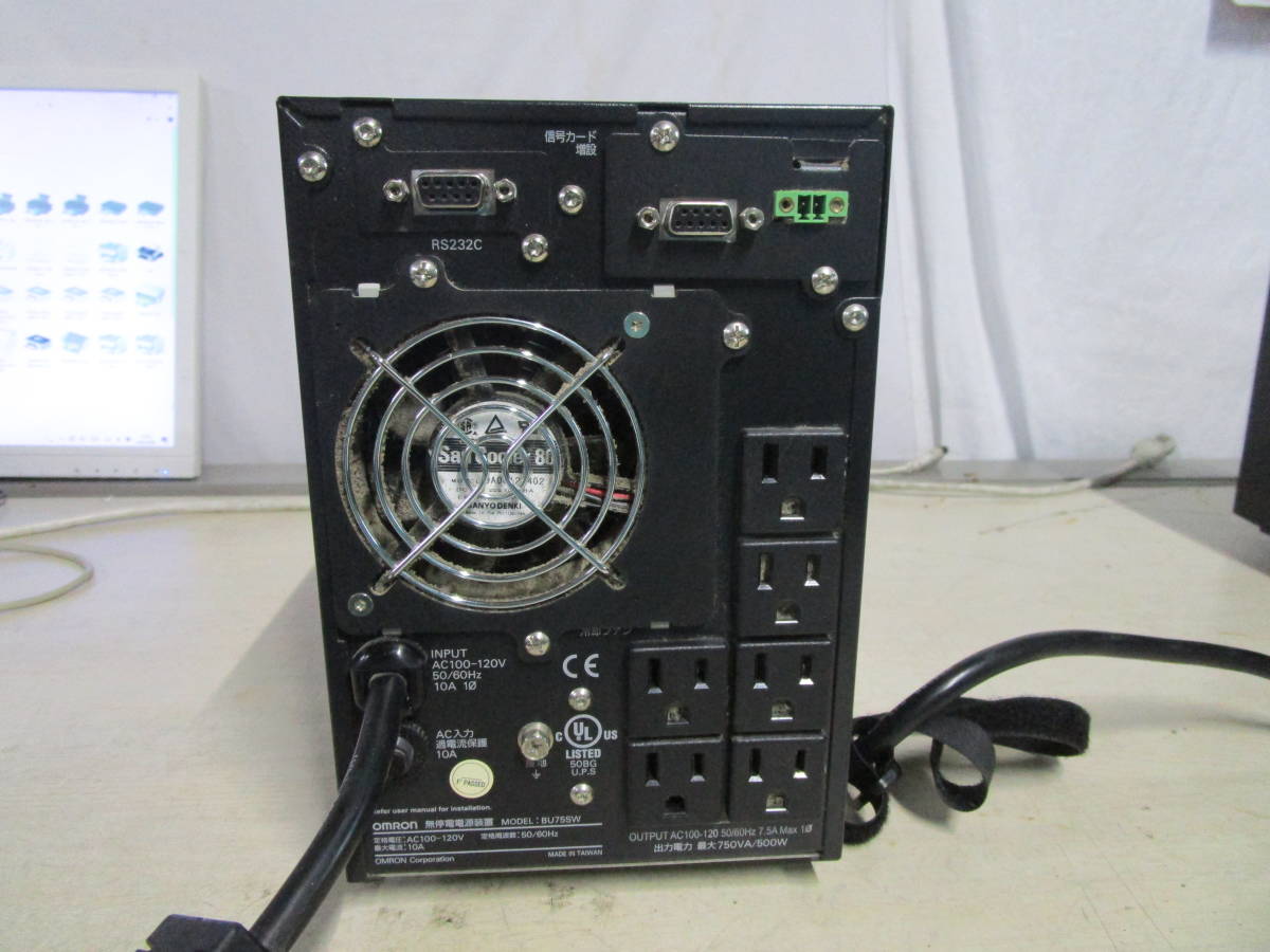 OMRON 無停電電源装置 BU75SW 通電バッテリー動作確認済 管理番号E-999