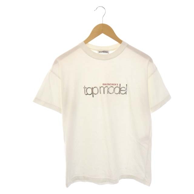 バレンシアガ BALENCIAGA 2019年製 Topmodel Tシャツ カットソー 半袖 プルオーバー XS 白 ホワイト /CM ■OS メンズ