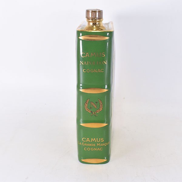 CAMUS ナポレオン ブック　コニャック 緑陶器 替栓付 古酒 CAMUS カミュ ナポレオン ブック グリーン 緑 陶器ボトル 替