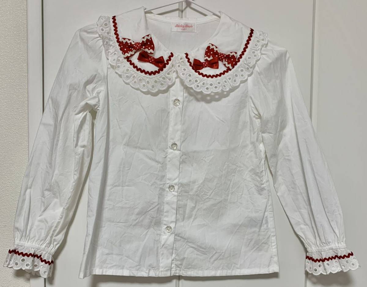 シャーリーテンプル☆阪急百貨店限定☆長袖ブラウス☆140☆リボン  