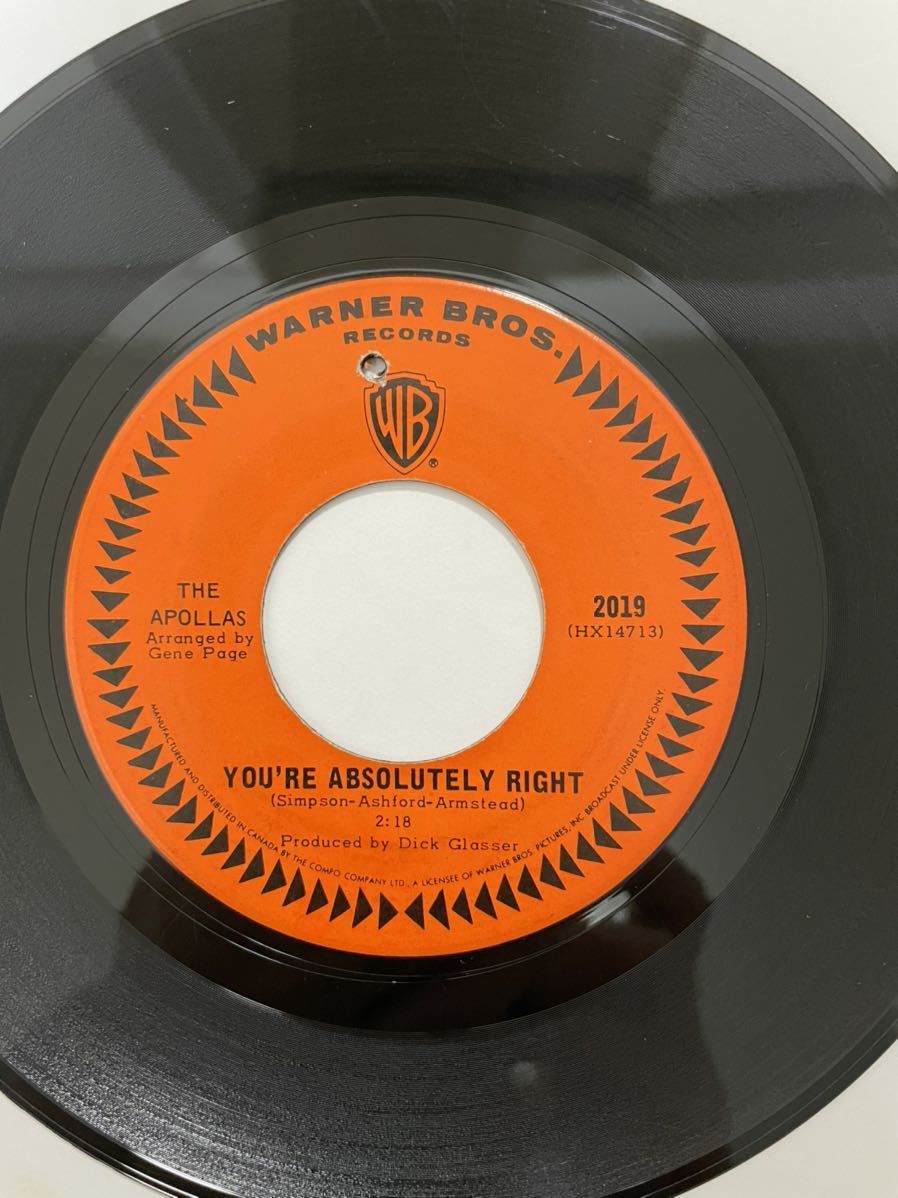 人気定番，定番 NORTHERN SOUL45 The Apollas／You're Absolutely Right／Lock Me In Your Heart EP 10枚ま 送料210円(R&B、ソウル)｜売買されたオークション情報、yahooの商品情報をアーカイブ公開 - オークファン Ru0026B、ソウル