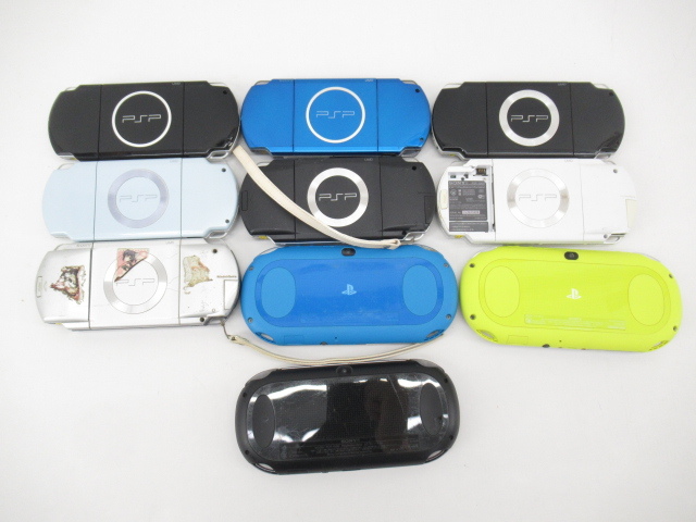 s22215-rj [送料850円] ジャンク○ SONY PSP-1000×3， PSP-2000×2