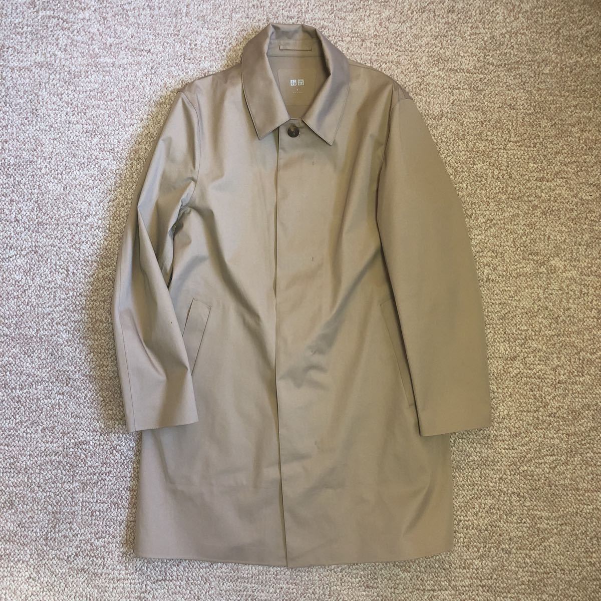 正規品，新品 UNIQLO ユニクロ ブロックテック ステンカラーコート M ブラウン系 スーツ リクルート(コート)｜売買されたオークション情報、yahooの商品情報をアーカイブ公開 - オークファン 男性用