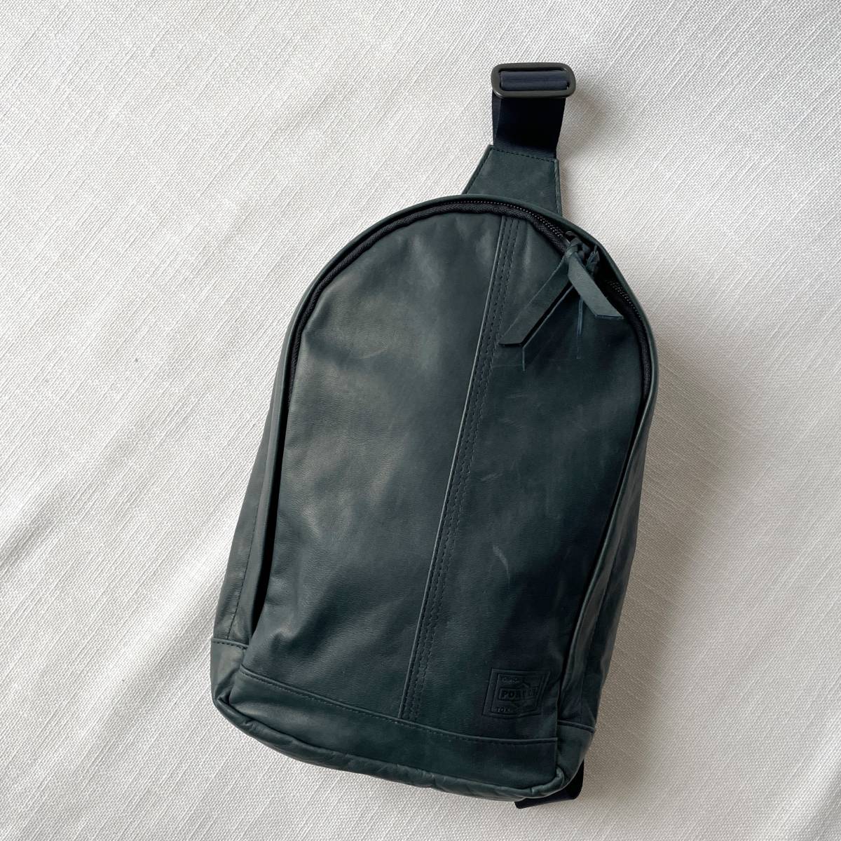 □1円〜 □PORTER FRANK ポーター フランク レザーボディバッグ 