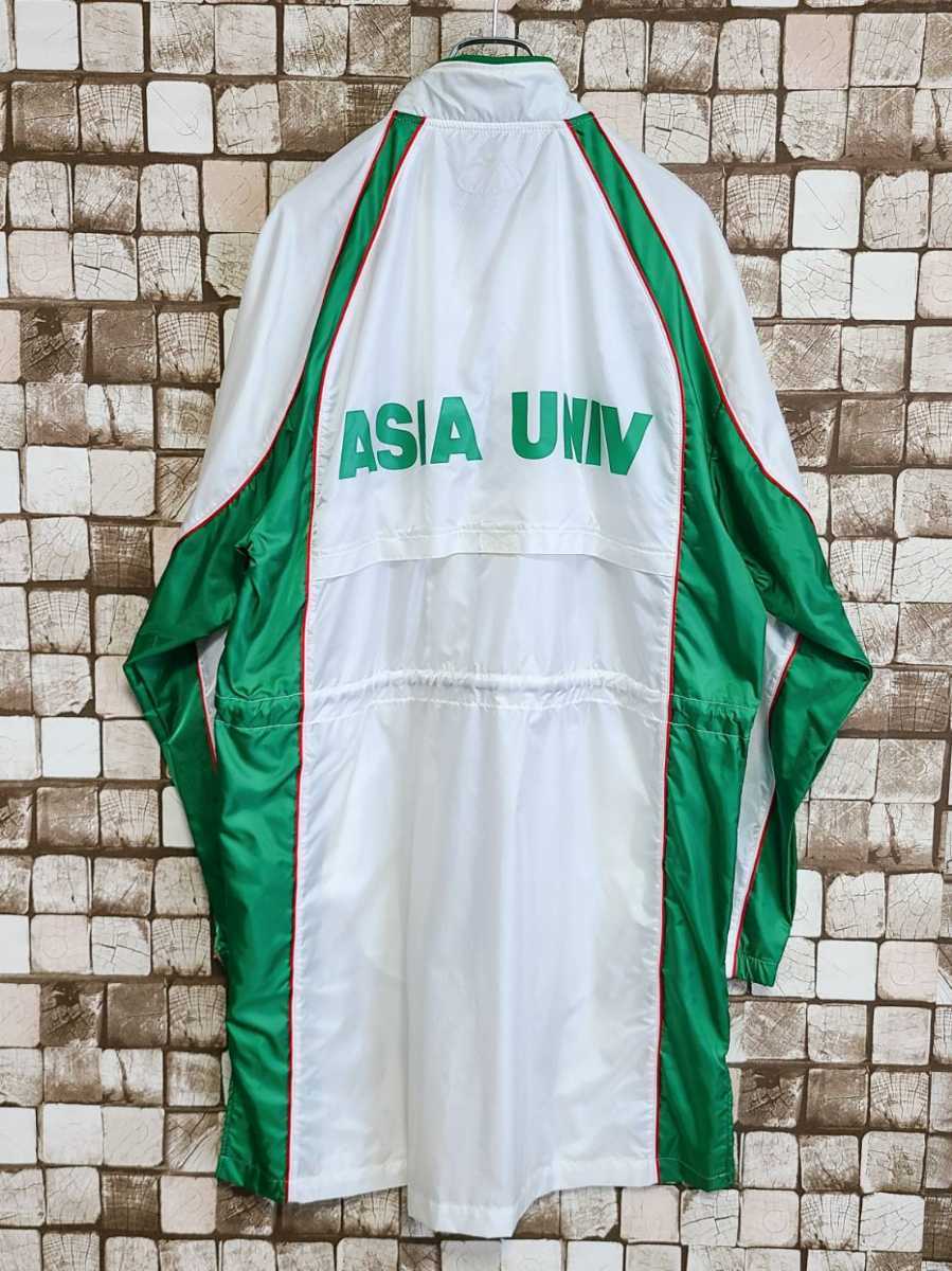亜細亜大学 アシックス ウインドブレーカー ロング ジャケット L 亜細亜大学 アシックス ウインドブレーカー ロング ジャケット L
