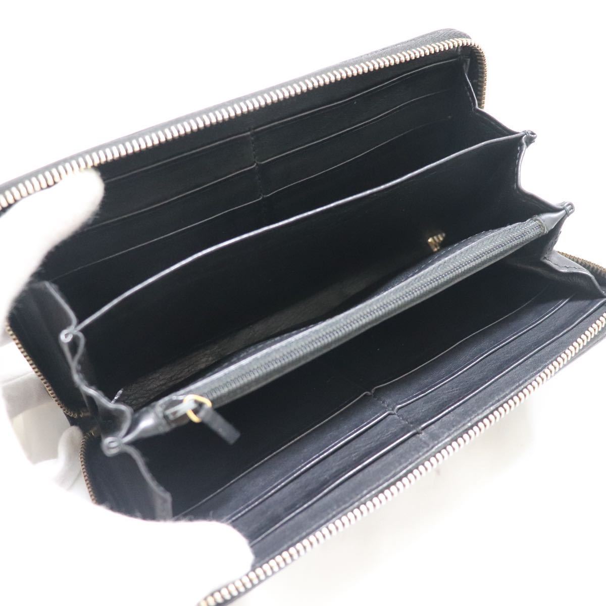 1円【極美品・廃盤品】GUCCI グッチ ウーブンウェブ 長財布 牛革