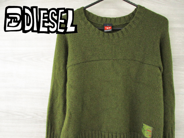 格安，SALE 2168y DIESEL 秋冬 ディーゼル＜丸首 長袖ニット＞Lサイズ Ricicli17(セーター)｜売買されたオークション情報、yahooの商品情報をアーカイブ公開 - オークファン 男性用