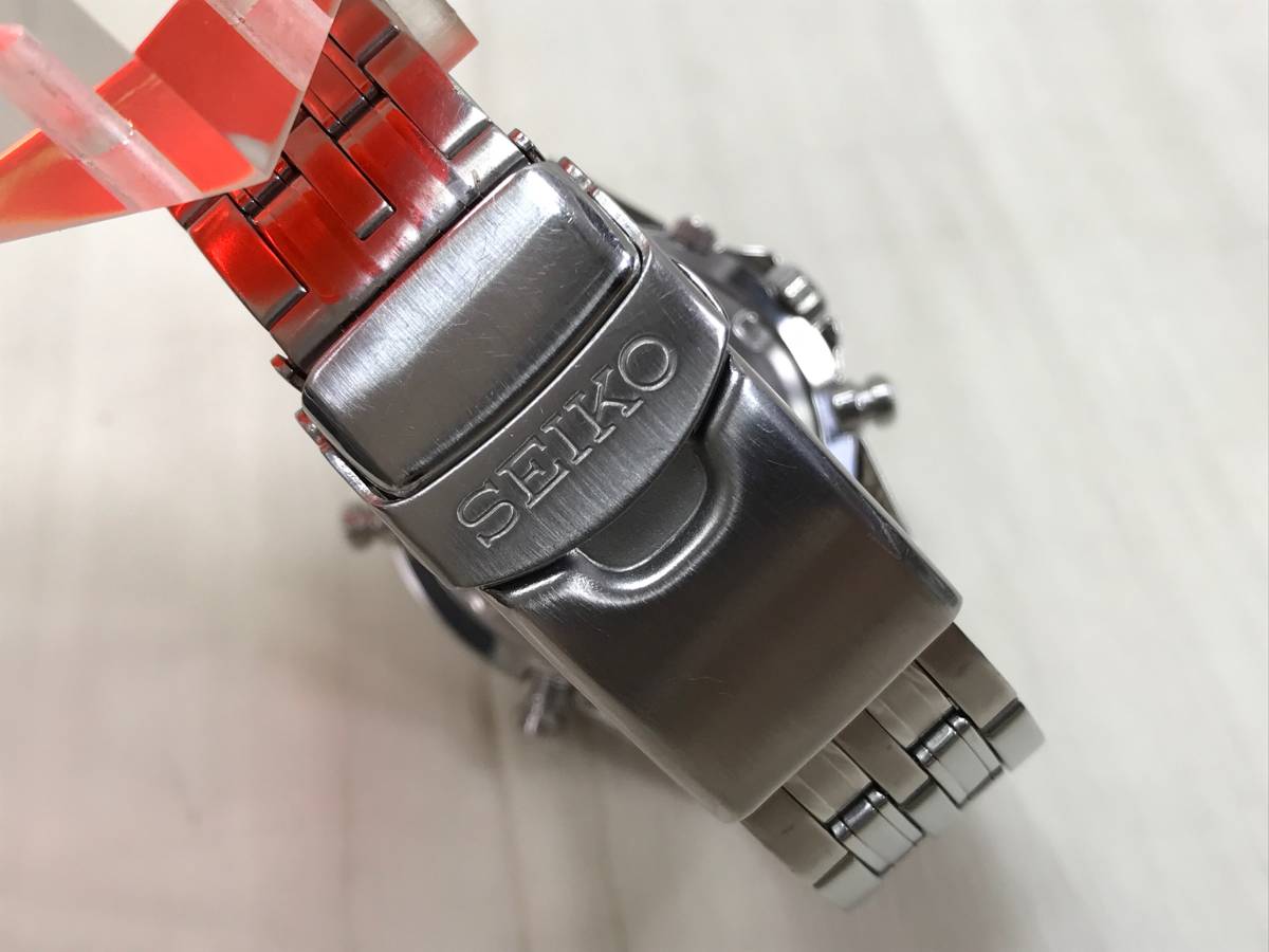 希少 SEIKO 7T34-6B00 フライトマスター SQ100 クロノグラフ 四つ目 