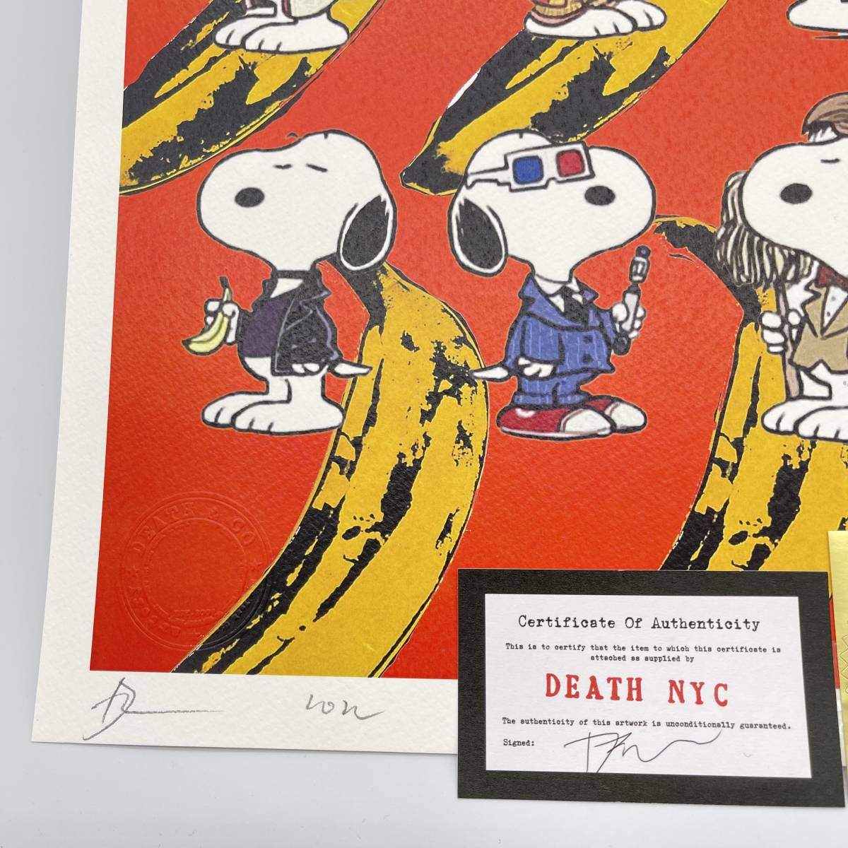 DEATH NYC 世界限定100枚 アートポスター SNOOPY スヌーピー トム