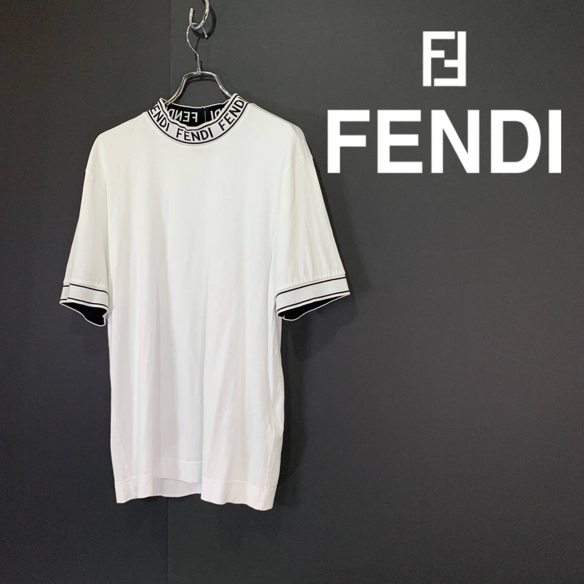 FENDI フェンディ ズッカ柄 - ニット モックネック 3025R4 FF mare 